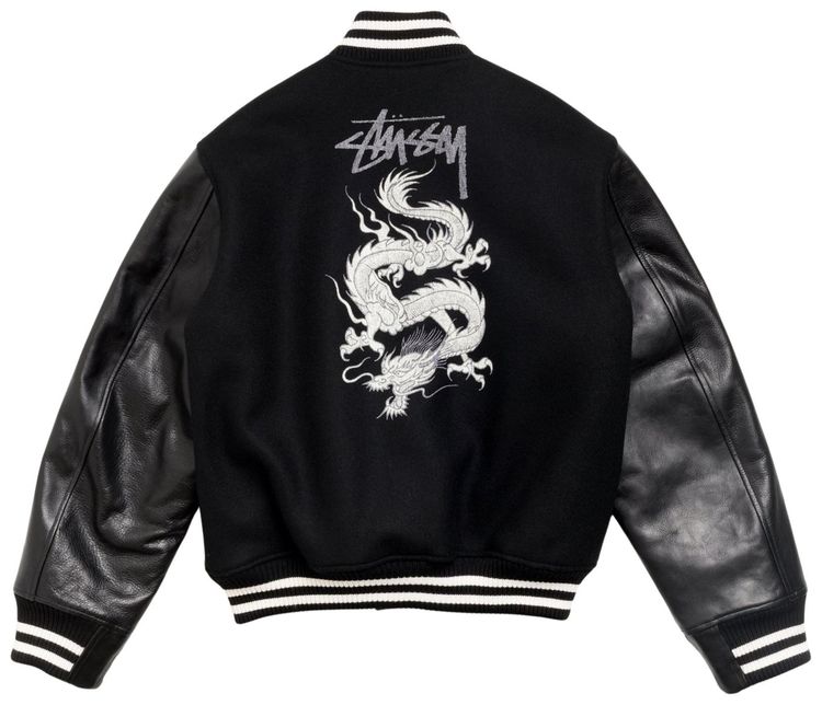 Stussy Junya Varsity Jacket Black