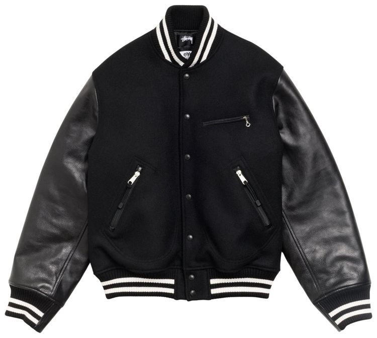 Stussy Junya Varsity Jacket Black