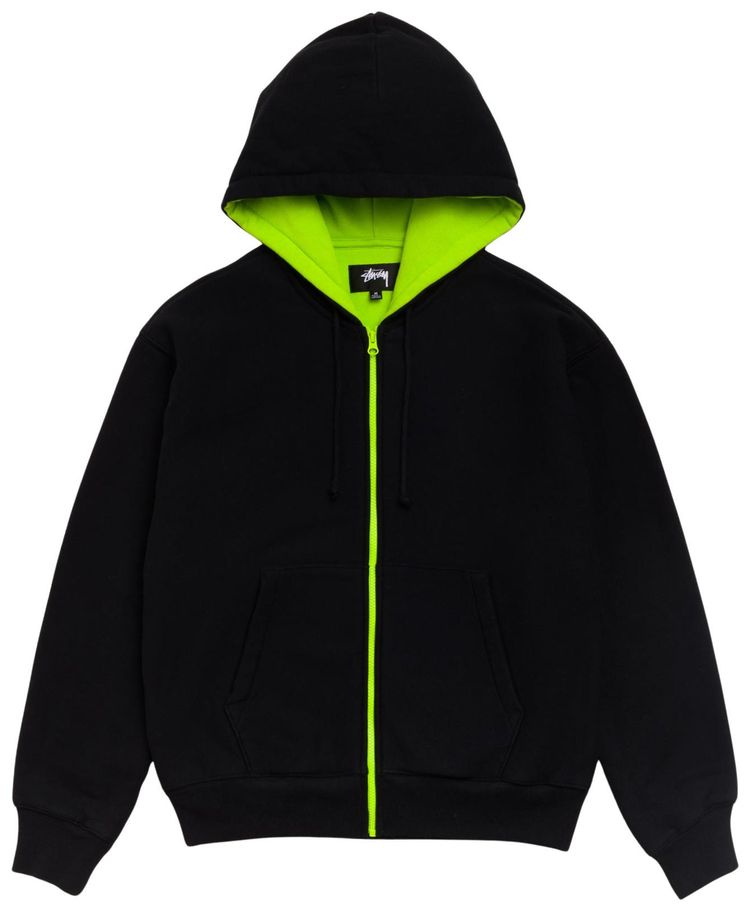Stussy Double Faced Zip Hoodie Black
