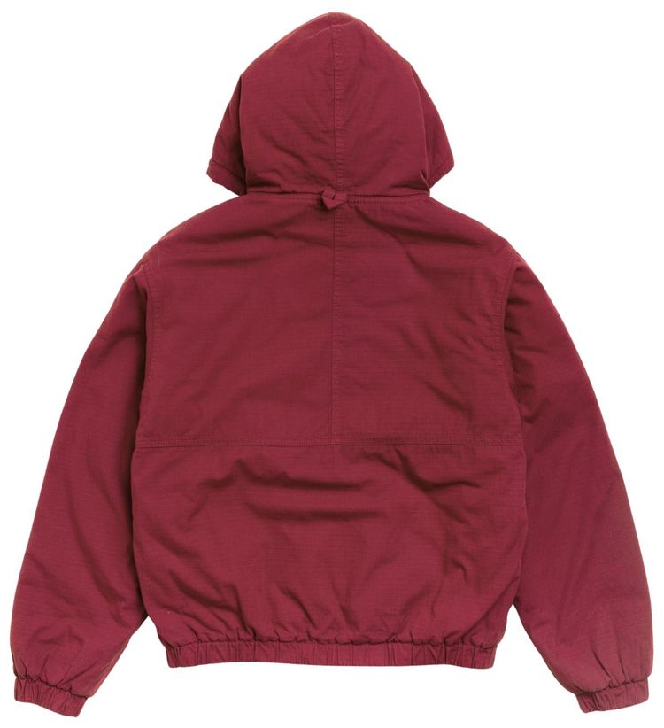 Stussy Ripstop Work Jacket Burgundy