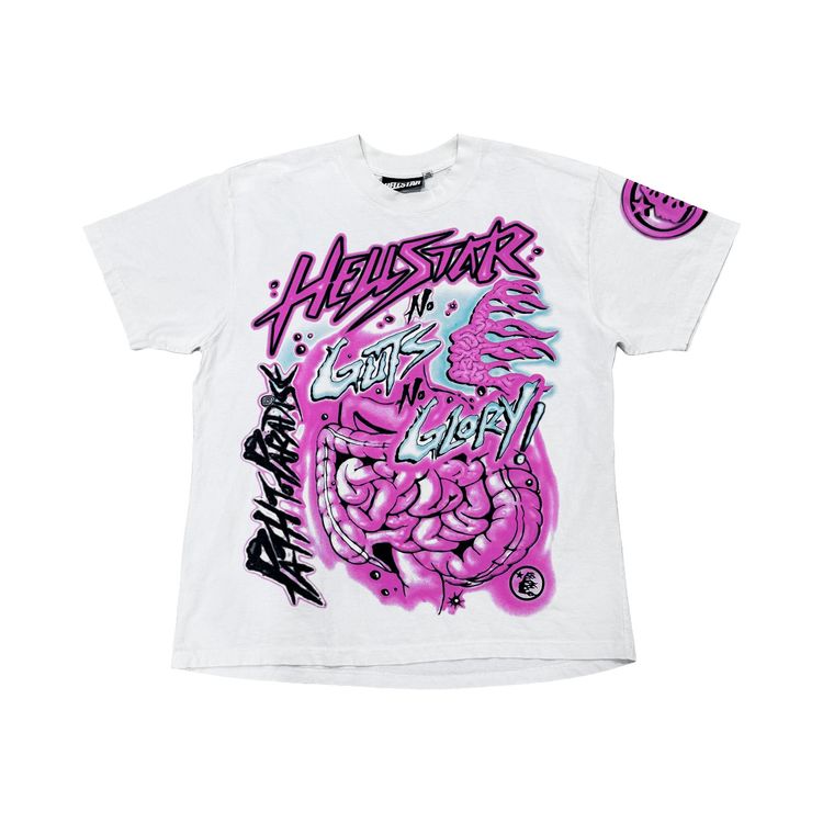 Hellstar Greatest Hits No Guts No Glory T Shirt White