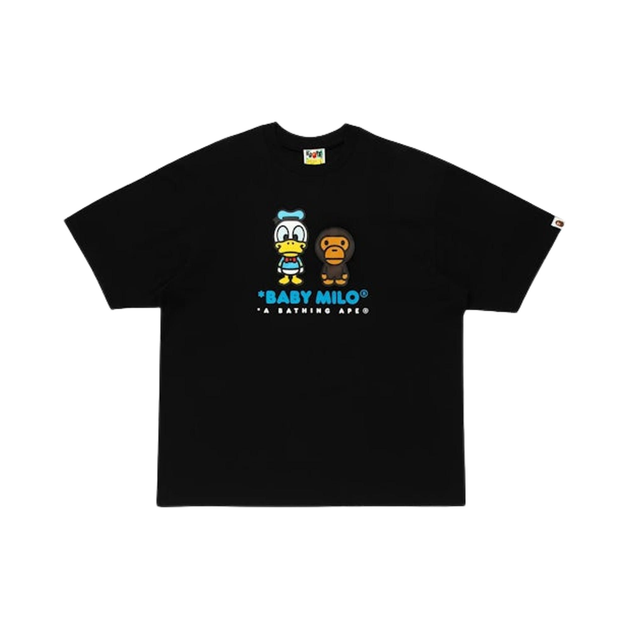 Buy BAPE X Disney Donald Duck Milo Relaxed Fit Tee 'Black' - 00039