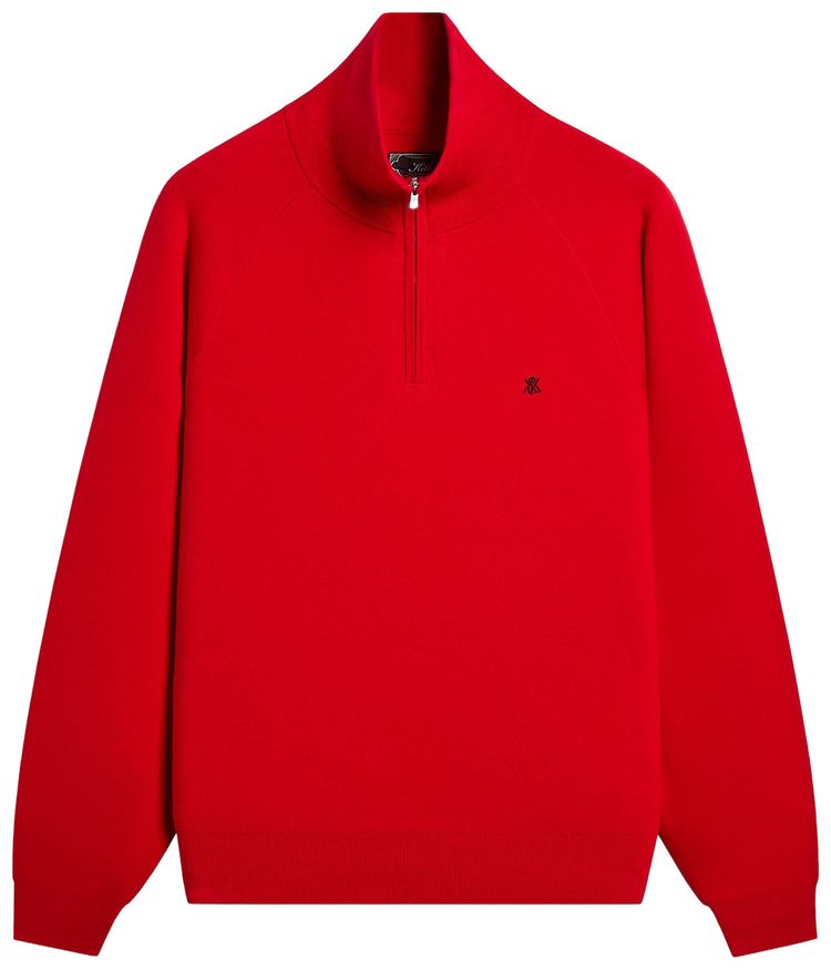 Kith Compact Cotton Knit Javier Quarter Zip Pullover Fame