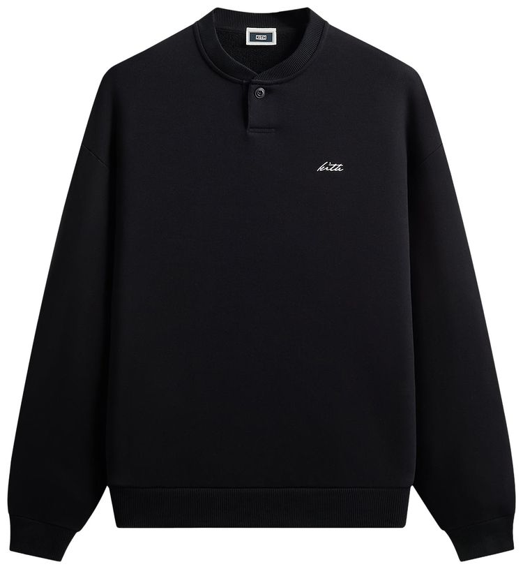 Kith Heavy Loop Henley Nelson Pullover Black