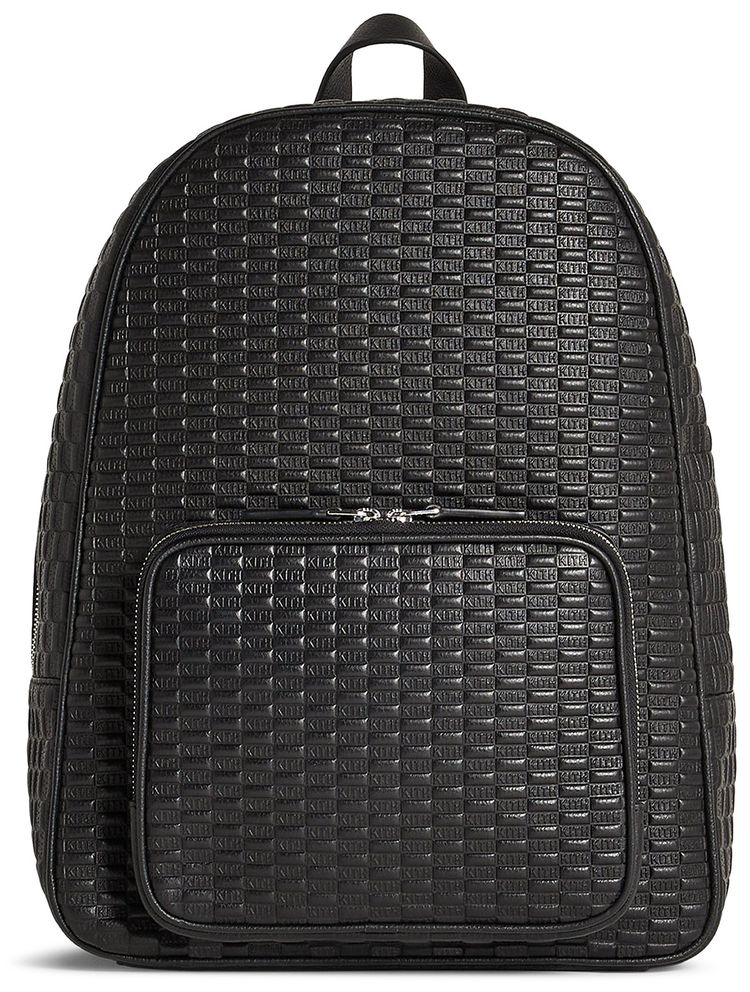 Kith Monogram Tumbled Leather Backpack Black