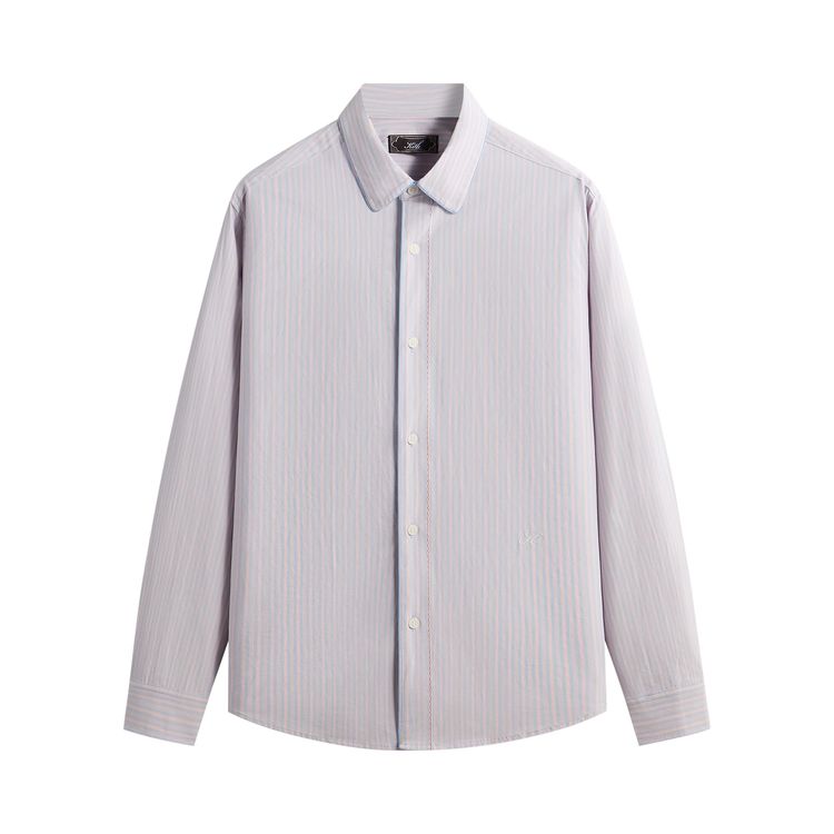 Kith Striped Poplin Georgie Shirt Hydrangea