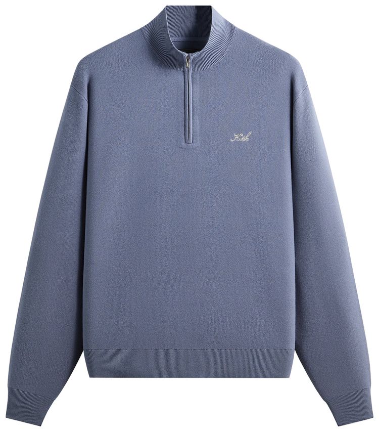 Kith Harmon Quarter Zip Mock Neck Granite