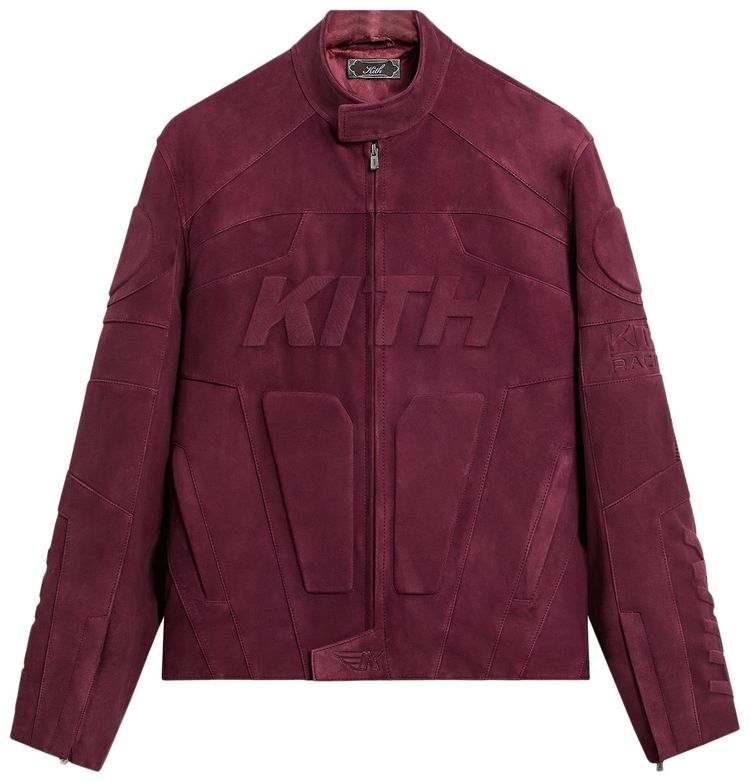 Kith Suede Wayne Moto Jacket Magma