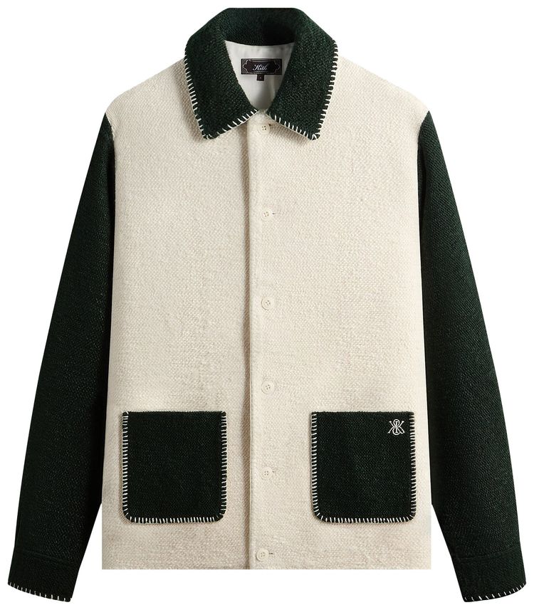 Kith Boucle Boxy Collared Overshirt Sandrift