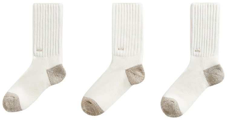 Kith Chunky Cotton 3 Pack Crew Socks Silk