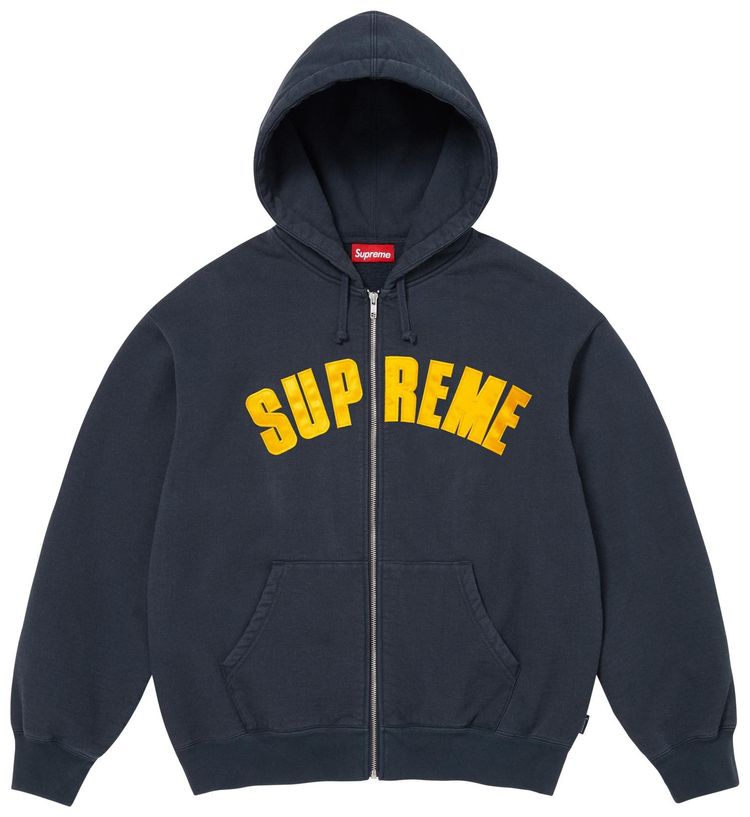 Supreme x Larry Clark Zip Up Hooded Sweatshirt Navy