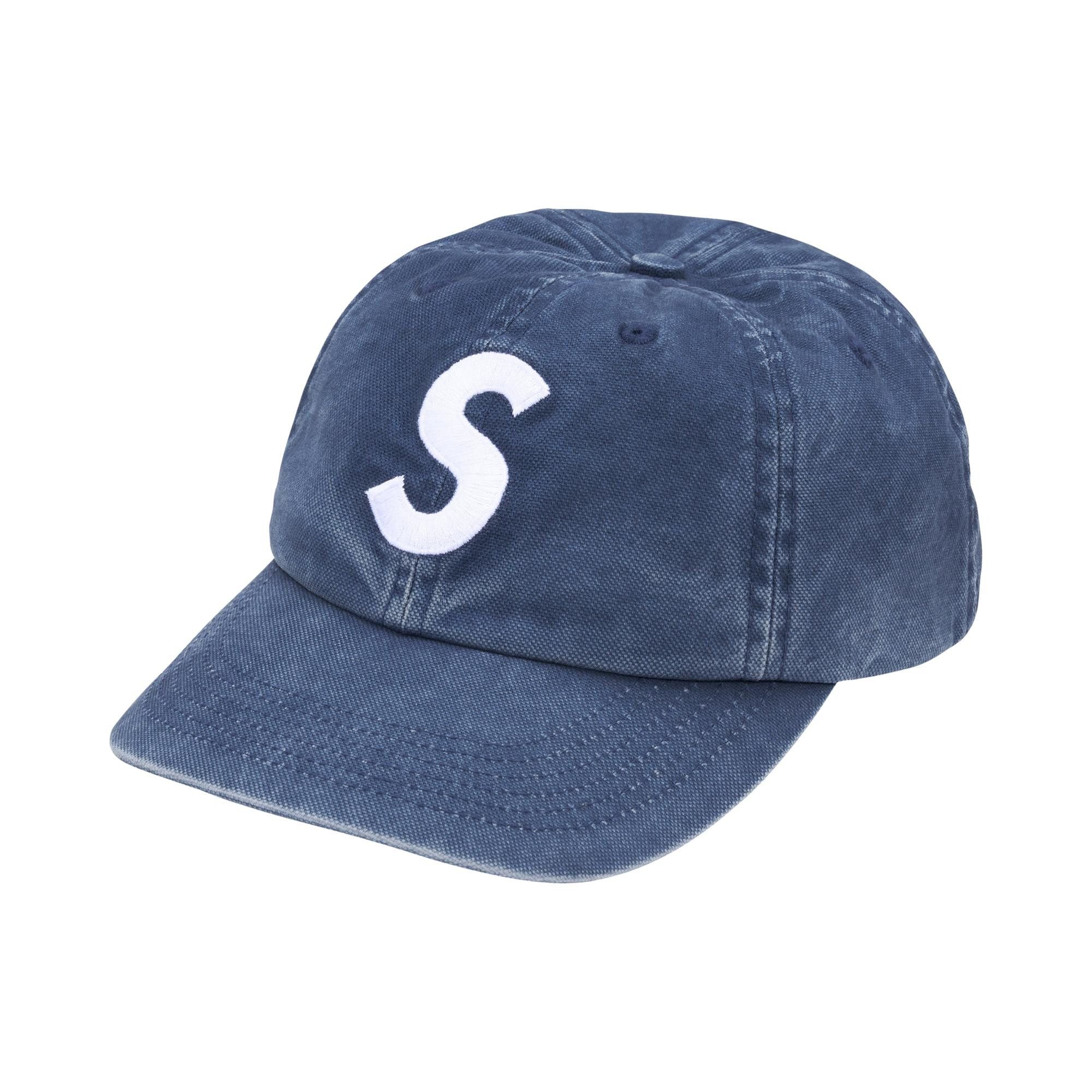 Buy Supreme Washed Canvas S Logo 6-Panel 'Navy' - FW26H3 NAVY