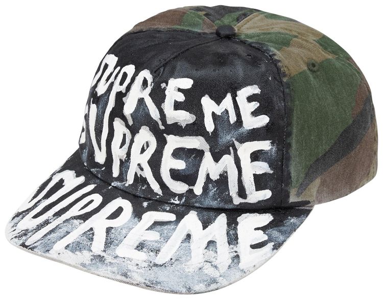 Supreme Painted 5 Panel Woodland Camo