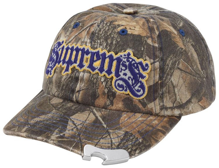 Supreme Bottle Opener 6 Panel Realtree Hardwoods Camo