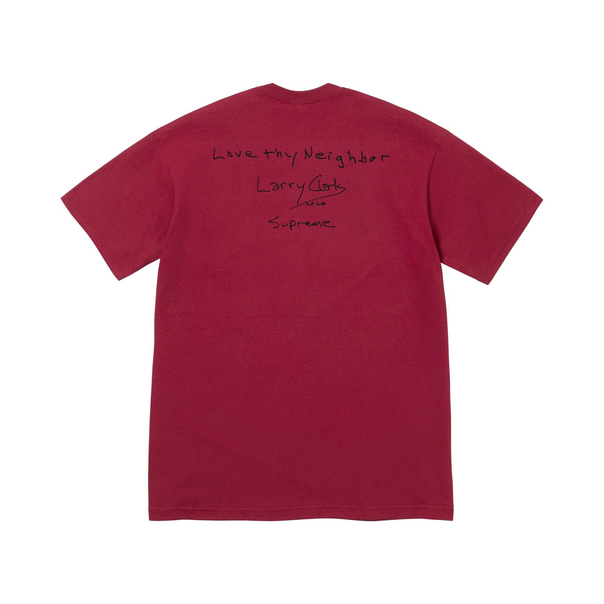 Buy Supreme x Larry Clark Neighbor Tee 'Cardinal' - FW26T53