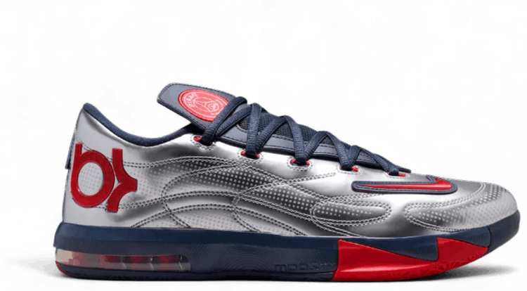 Nike KD 6 x PSG Metallic Silver College Navy