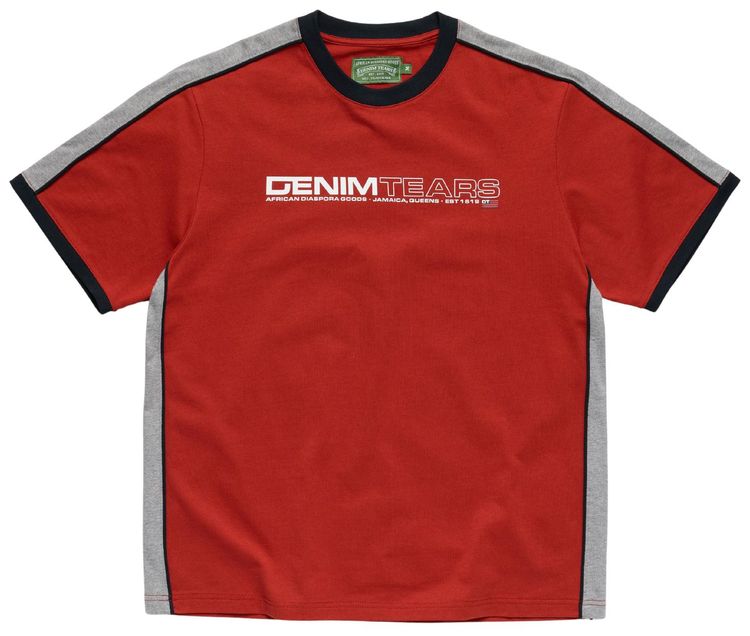 Denim Tears Paneled Tee Red