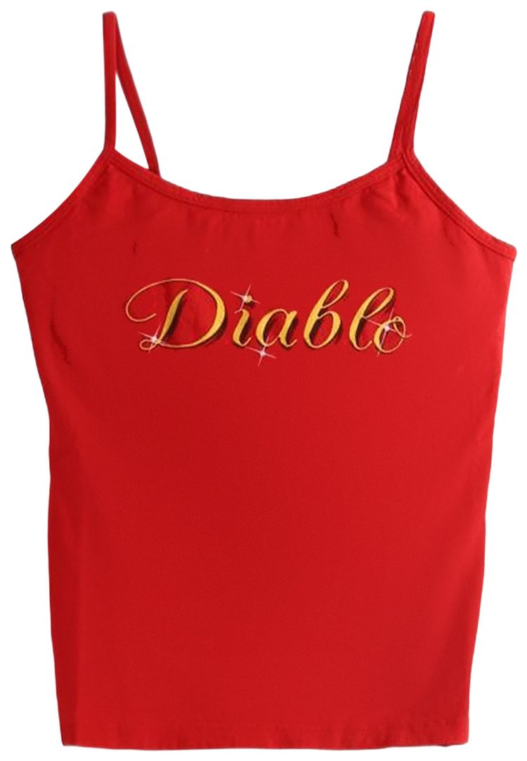 Willy Chavarria Diablo Cholita Tank Tops Red