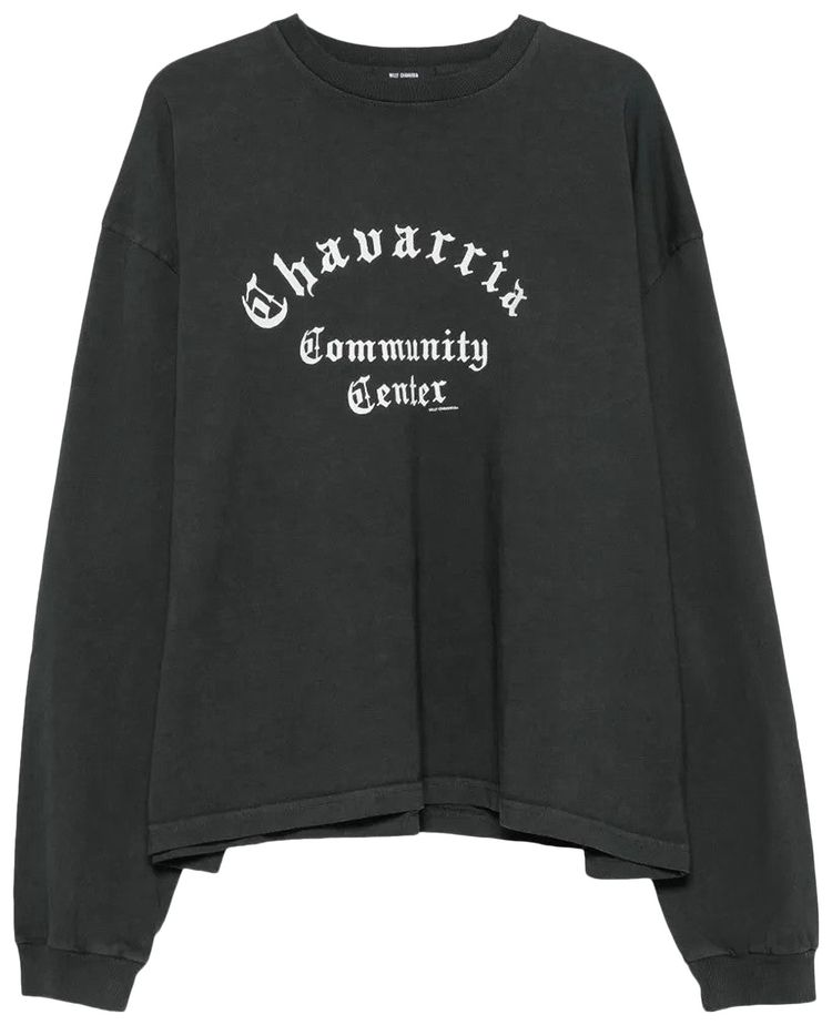 Willy Chavarria Community Center Ls Buffalo T Shirts Black