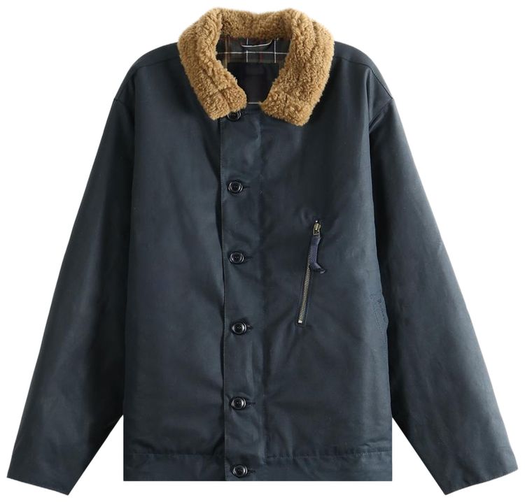 Barbour Macklow Wax Jacket Navy