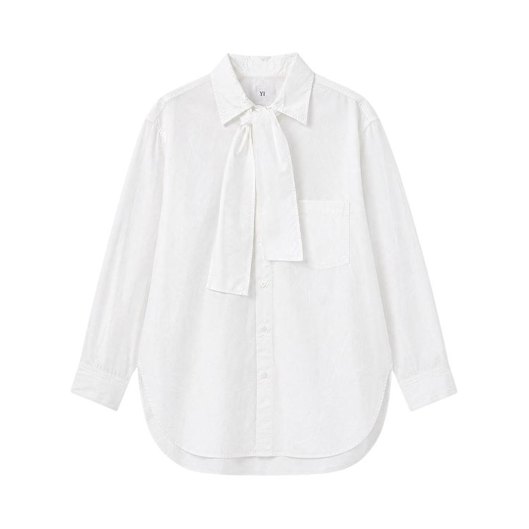 Ys U Bow Collar Shirt White