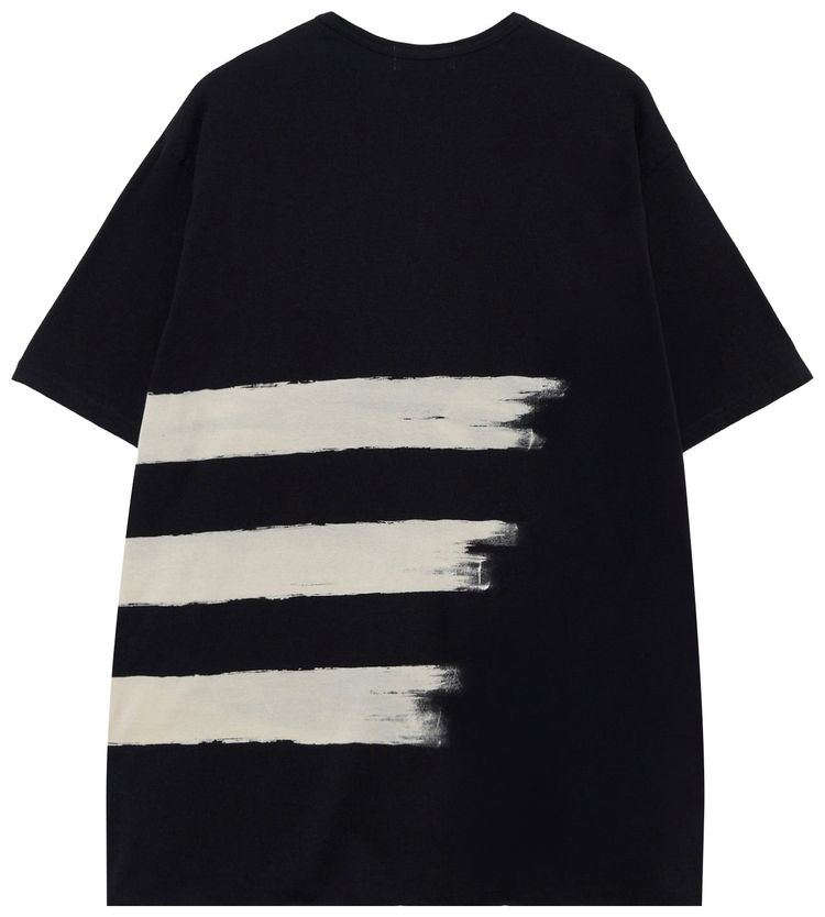 Yohji Yamamoto Round Neck Short Sleeve T Shirt Black