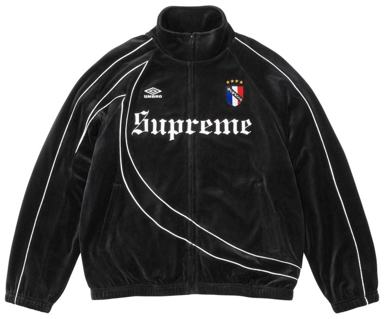 Supreme x Umbro Velour Track Jacket Black