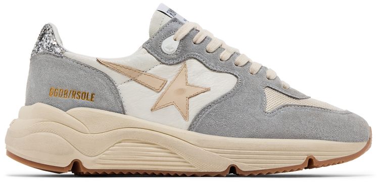 Golden Goose Wmns Running Sole Silver White Cream