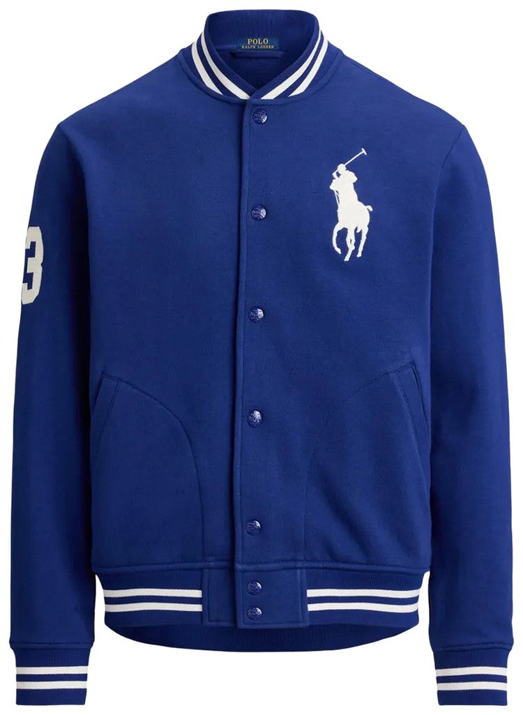 Polo Ralph Lauren Long Sleeve Seasonal Fleece Big Pony Jacket Blue