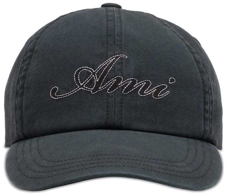 Ami Embroidery Cap Noir Lave
