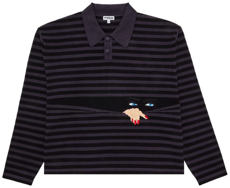 HOUSE OF ERRORS Knitted Peeping Rugby BlackGrey
