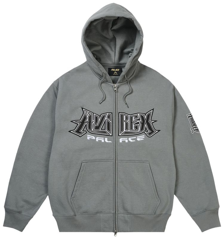 Palace x Avirex Zip Hood Charcoal