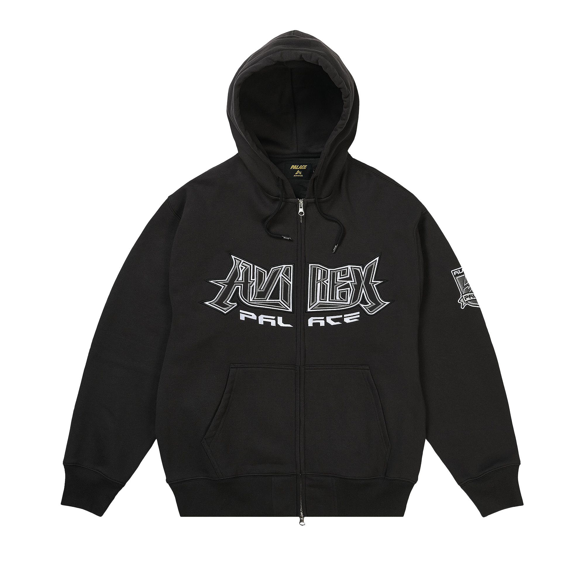 Buy Palace x Avirex Zip Hood 'Black' - P31CS123 | GOAT