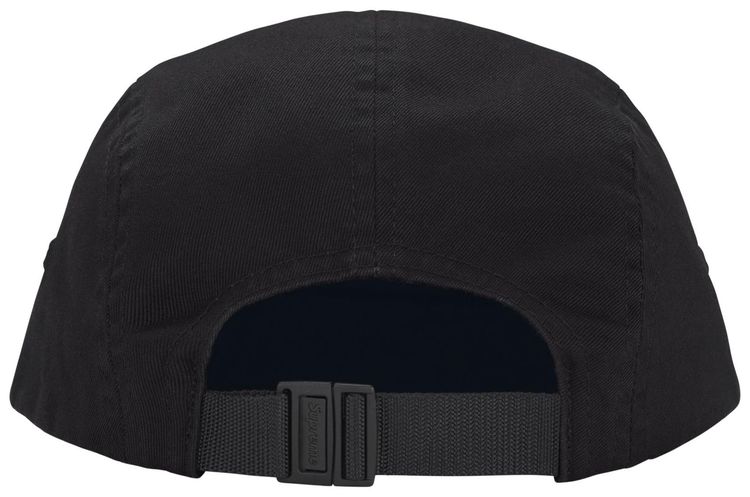 Supreme Rhinestone Label Camp Cap Black