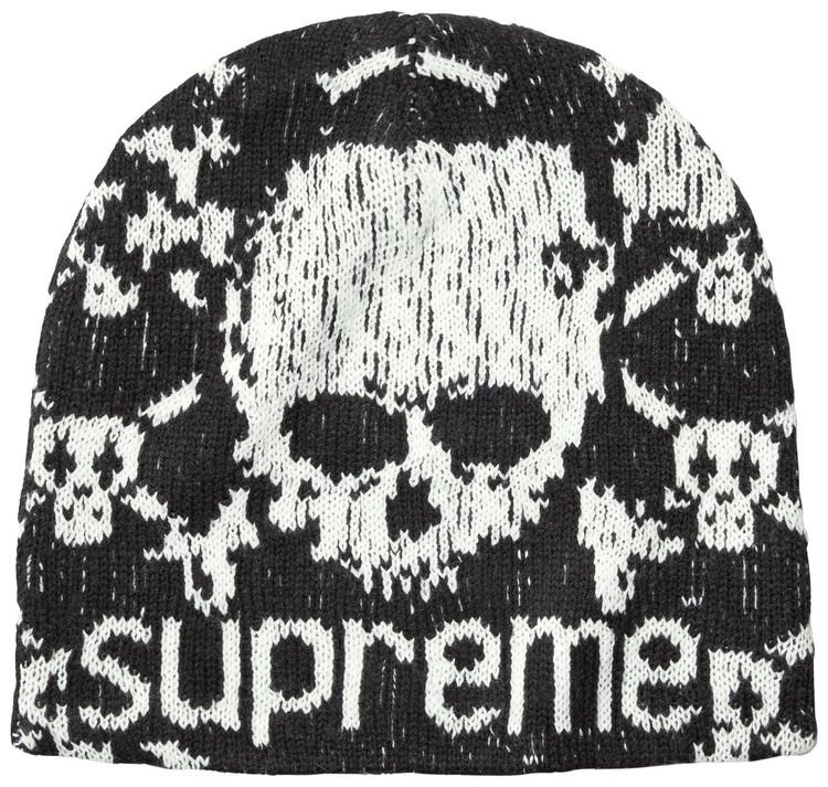 Supreme x Vanson Leathers Skull Beanie Black