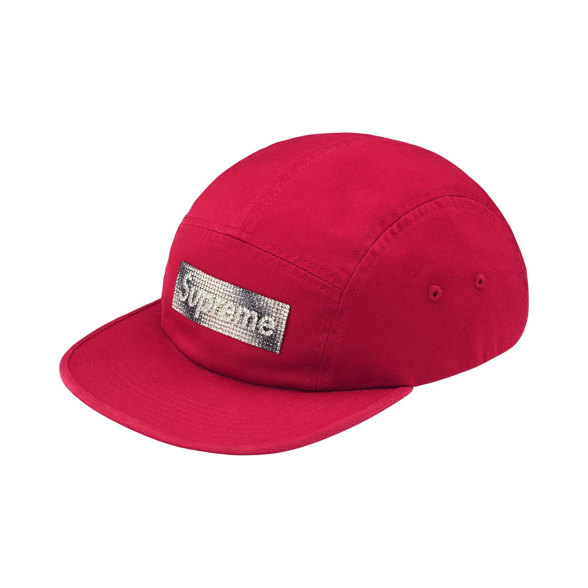 Buy Supreme Rhinestone Label Camp Cap 'Red' - FW26H102 RED | GOAT