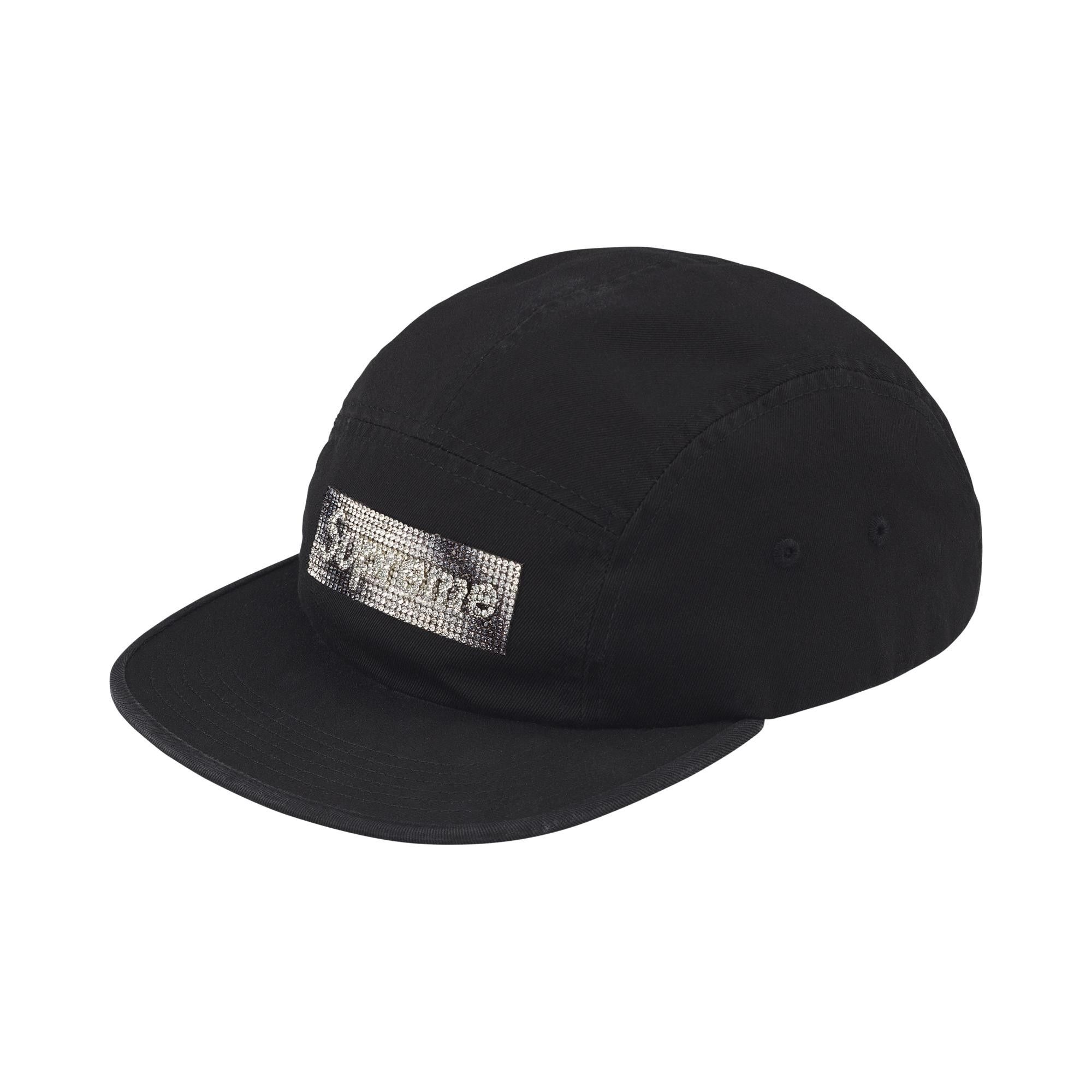 Buy Supreme Rhinestone Label Camp Cap 'Black' - FW26H102 BLACK | GOAT