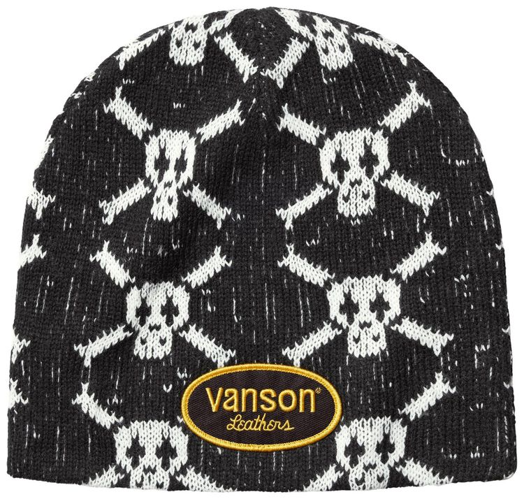 Supreme x Vanson Leathers Skull Beanie Black