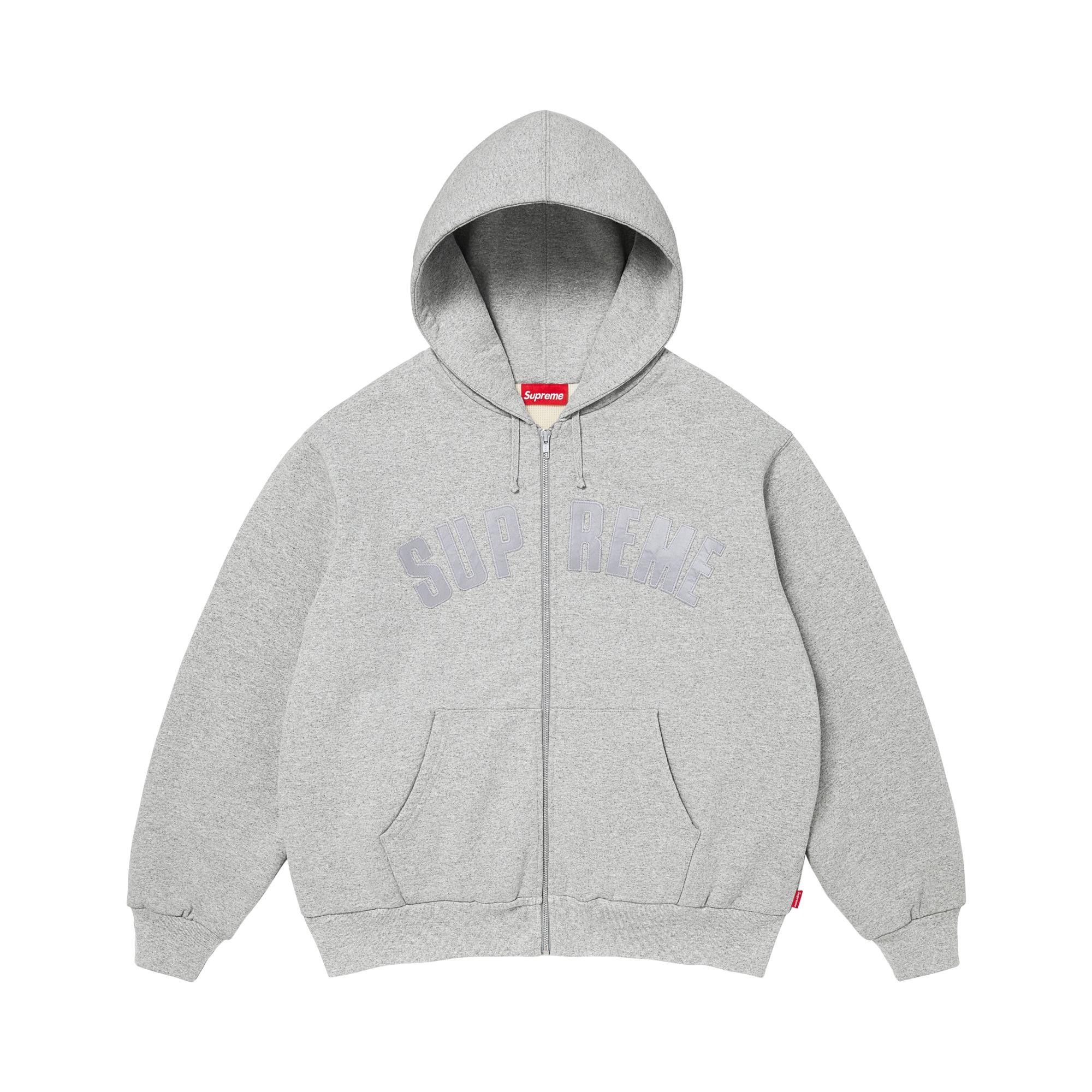 Buy Supreme Arc Thermal Lined Zip Up Hooded Sweatshirt 'Heather