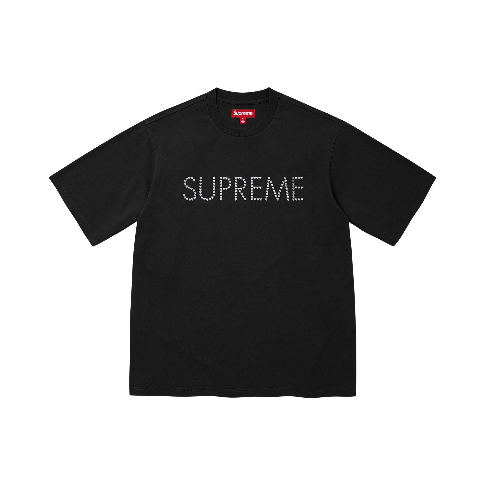 Buy Supreme Hearts Studded Short-Sleeve Top 'Black' - FW26KN53