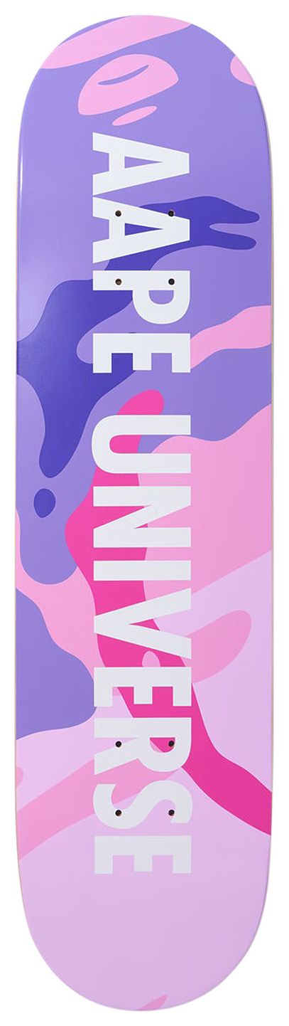 AAPE Logo Skateboard PinkBlue