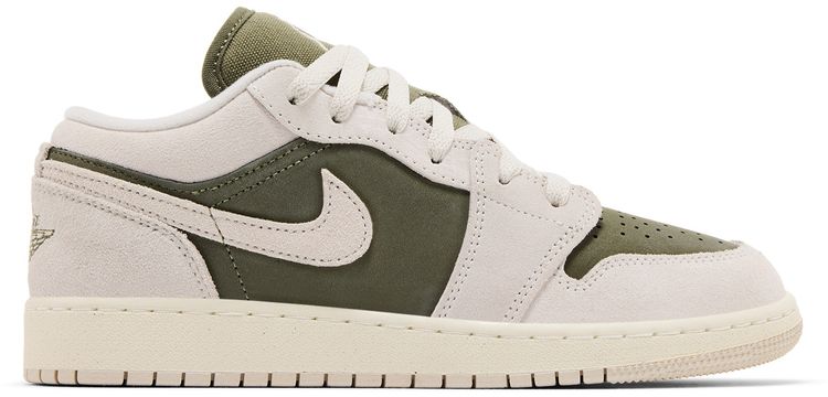 Air Jordan 1 Low SE GS Medium Olive Sail