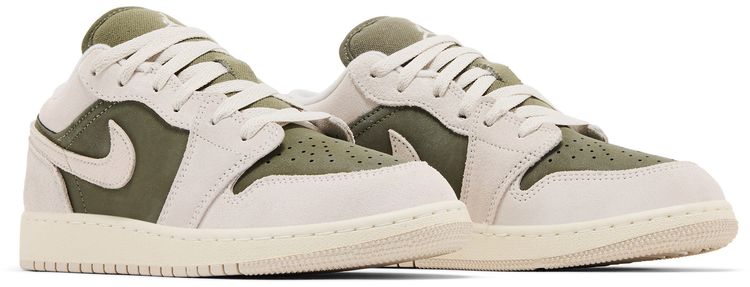 Air Jordan 1 Low SE GS Medium Olive Sail