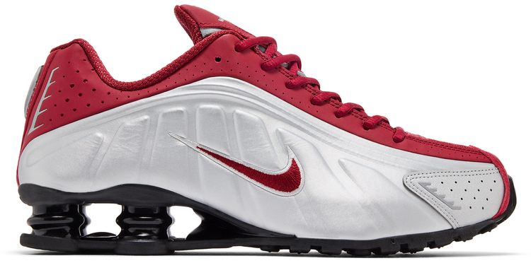Nike Shox R4 Metallic Silver Black Team Crimson