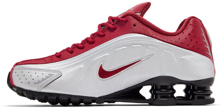 Nike Shox R4 Metallic Silver Black Team Crimson
