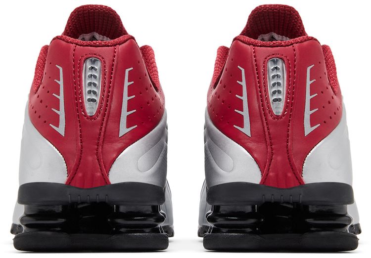 Nike Shox R4 Metallic Silver Black Team Crimson