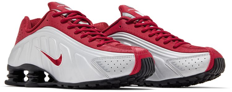 Nike Shox R4 Metallic Silver Black Team Crimson