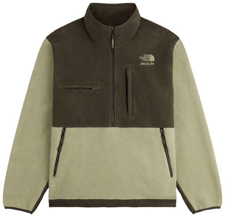 Aime Leon Dore x The North Face 95 Denali Half Zip Fleece Pullover Tea Green