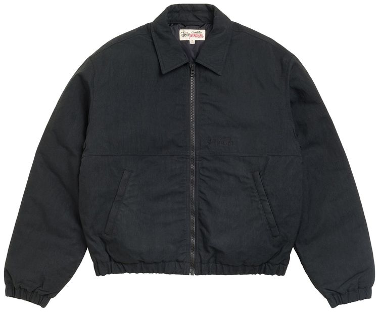 Stussy Nyco Collared Work Jacket Black