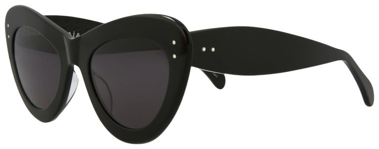 Alaia Cat Eye Frame Acetate Sunglasses Black Black Grey